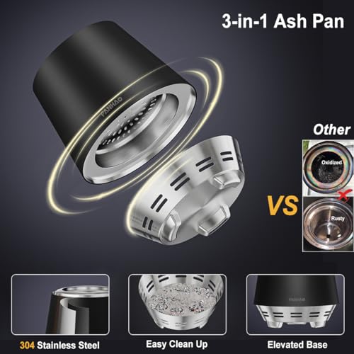 Wood Burning or Pellet Fueled Portable Bonfire with Carrying Bag | 120% More Efficient Bu