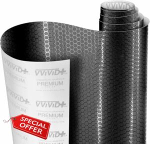 VViViD+ Honeycomb Matt Black Medium Pattern Car Wrap Vinyl 30cm x 152cm (1ft x 5ft)