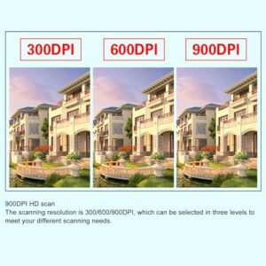 A4 Document and Photo Scanner with 900DPI HD Color