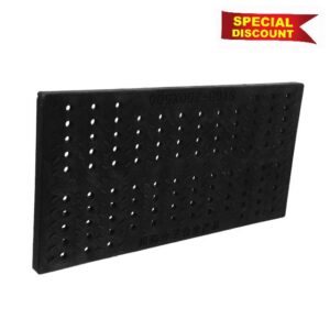 NUOBESTY Plastic Drain Grate Cover Outdoor Anti-Slip Round Hole Sewer Drain Grate 200x500x20mm Sturdy Kitchen Trench Cover for Garden and Restaura