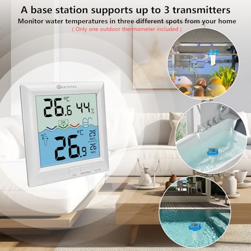 Aquarium Remote Temperature Monitor Sensor IPX8 Waterproof