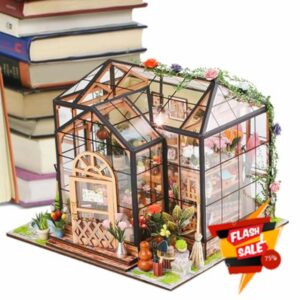 Miniature House Kit - Wooden Greenhouse Model