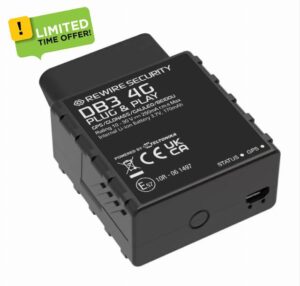 REWIRE SECURITY DB3 4G Plug & Play OBD GPS Vehicle Tracker – Portable Real-Time Locator for Car