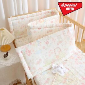 RZYW Adjustable Baby Cot Bumper Set & Headboard Protector Bed Side Guards for Baby/Toddler Cribs Cushion Side Protectors