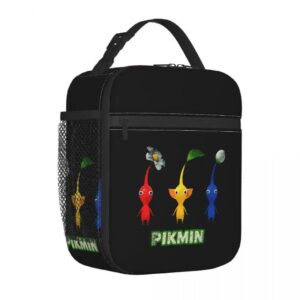 TFDGDGH Trio Simple Pikmin Insulated Lunch Bag Thermal Bag Reusable Portable Tote Lunch Box Food Handbags Office Travel