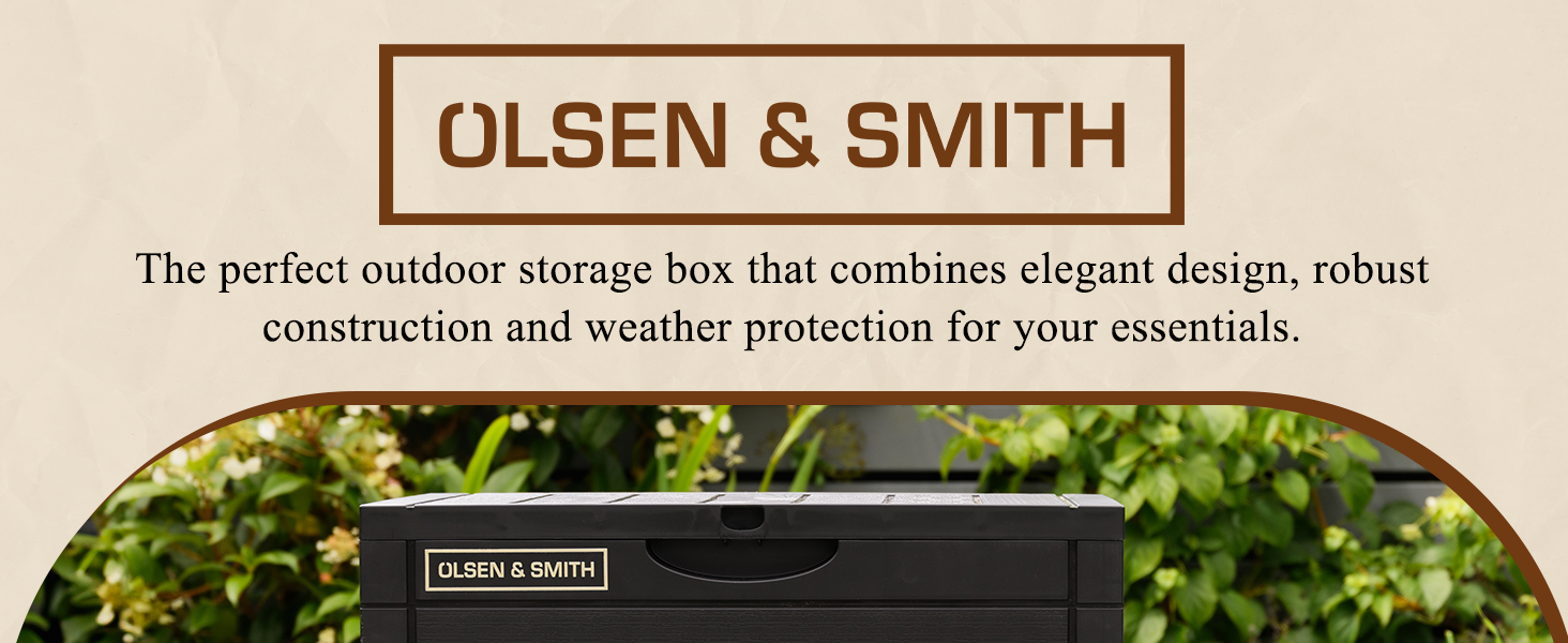 Text reads 'OLSEN & SMITH'. Close-up shots of Christmas decorations including ornaments, wreaths, and holiday crafting materials.