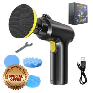Cordless Car Polisher Buffer with 3 Variable Speed 2000mAh Rechargeable Battery