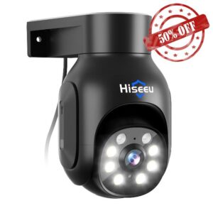 Hiseeu 5MP Wireless Security Camera Outdoor with Color Night Vision