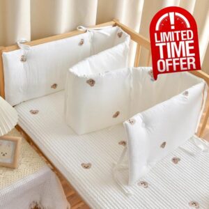 Cot Side Protectors Cot Liner Bed Rail for Toddlers Kids Safety Bed Guard Universal Bedside Rail Bed Rail Cushion for Toddlers Kids Safety Bed Guard Cushion Crib Bed Liner Cot