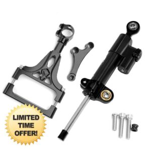 Adjustable Motorcycle Steering Damper Stabilizer For Kawasaki Z1000 Z 1000 2003-2009 Buffer Control Bar Mounting Bracket Support Kit Buffer Control Bar Mount Support Full Se