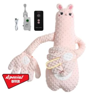 Plush Comfort Pillow – 26.77 Inches Animal-Shaped Ɓaby Pillow | Soothing Sleep Aid – Soft Polyester 920g Adjustable 3 Modes Ideal for Tummy Time Naptime Diaper Changes Travel Use