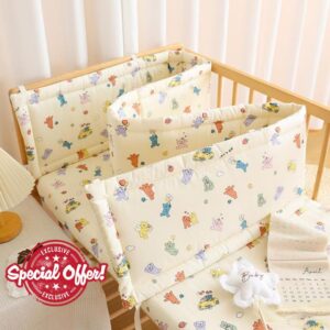 Custom crib bumper Cot Liner Headboard Bumper Padded Side Protectors Protect All Round Crib Rail Cover Baby Bed Baby Boys Girls Nursery Breathable Crib Bed Liner Bumper Cot Bumper Mesh