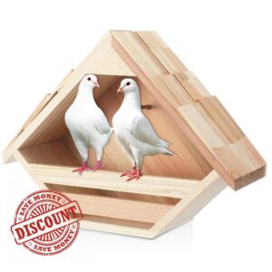 DoubleFill 1 Pcs Cedar Dove Nesting Box Dove House Nest for Bird Pigeon Outside Doves Nesting and Roosting Platform Garden Decoration (Novelty)