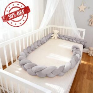 Braided Pillows Knotted Soft Anti-Fall All-Round Protection Pillow Braided Mat Cuddle Cushion Decor Knot Bed Guard Rail Knot Nursing Cushion for Home Bedroom
