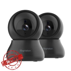 Septekon 2K FHD WiFi Camera Security Camera indoor - 360° Pan Tilt Security Camera - Wireless Baby Camera