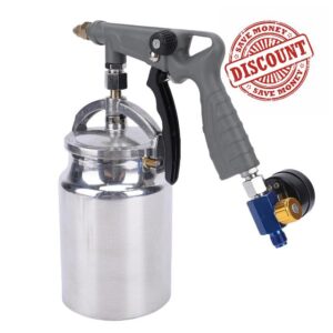 Gonetre Undercoating Spray Gun Kit Large Opening Tank Under Coating Gun with Straight Spray Hose Pressure Gage for Rusting Prevention Automotive Rustproof Coatings Truck
