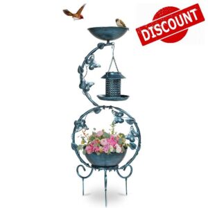 Bonnlo Bird Bath with Solar Light