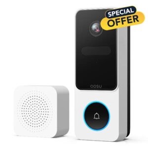 aosu 2K HD Wireless Video Doorbell Camera with Chime