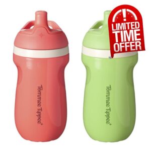 Tommee Tippee Insulated 9oz Sporty Spout Toddler Water Bottle