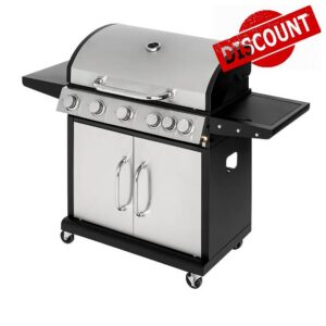 5 Burner Gas BBQ With 1 Side Burner – Cast Iron Cooking Grid