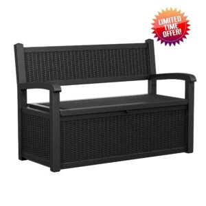 DRATO 75 Gallon Storage Bench Deck Box Outdoor Indoor
