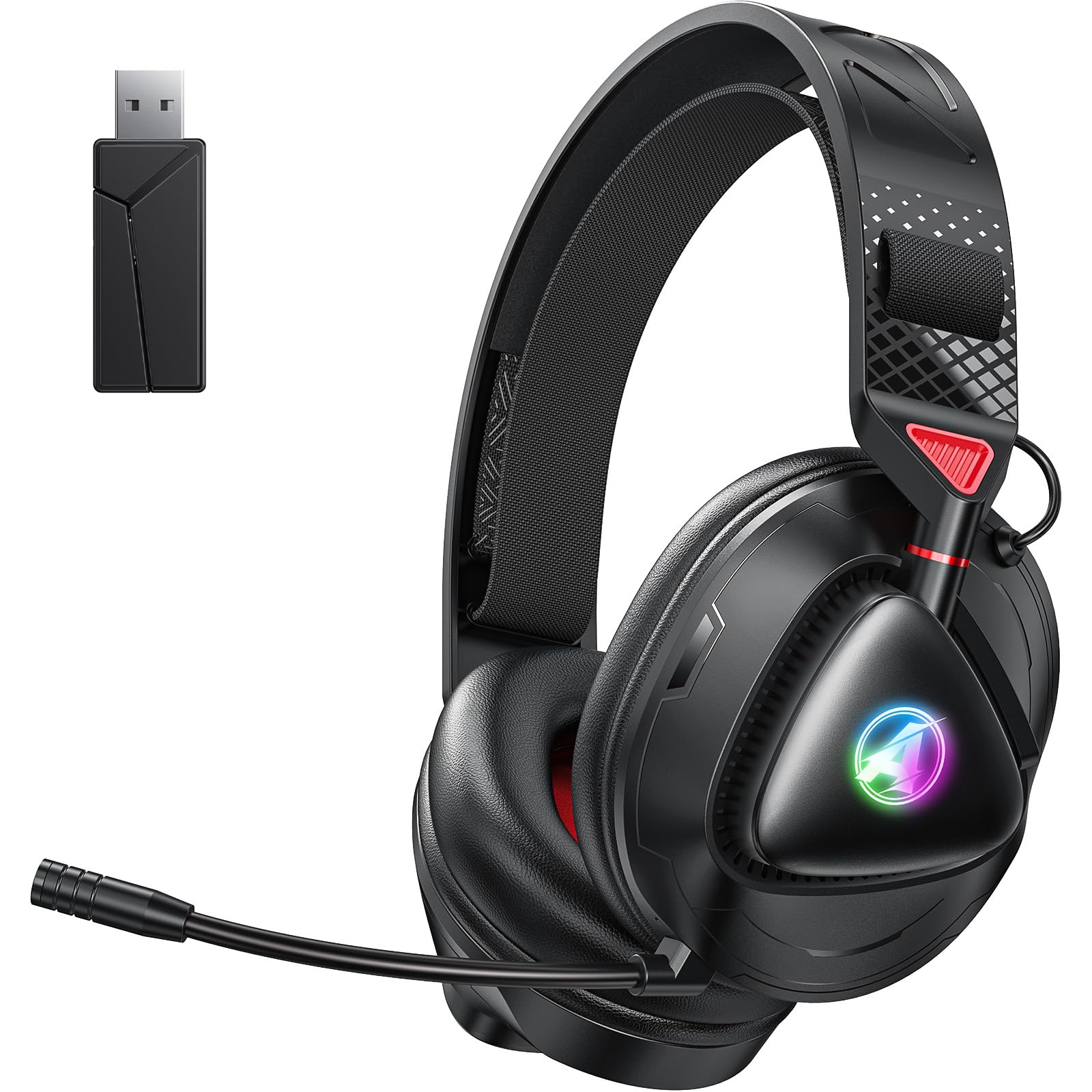 Lightweight Bluetooth Headset with RGB Light