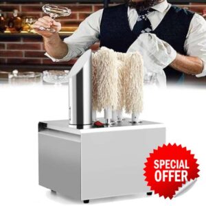 Electric Wine Glass Polishing Machine Electric Automatic Dryer Commercial Wine Glass Polisher Machine 330/660 Cups/H