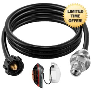 10 ft Propane Adapter Hose Propane Fuel Filter with Hose Adapter Extension Compatible with Mr Buddy Heater and Big Buddy F273699 Assembly Replacement for Tank Gas Grill
