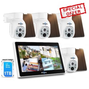 【2K+Pan 180 ° 】Hiseeu 3MP Wireless Security Camera System