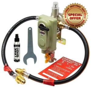 Automatic Gas Bottle Change Over Valve Kit for Two Red Calor Propane LPG Bottles