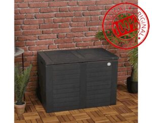 Envenzo Outdoor Indoor Garden Storage Box Chest Lid Patio 170 Litre