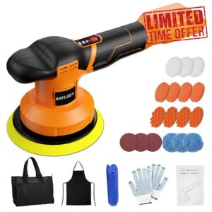 Cordless Buffer Polisher Kit for DEWALT 20V LI-ION Battery.6-Inch Orbital Buffer Polisher with 3 Variable Speed with 25pcs Polishing Accessories