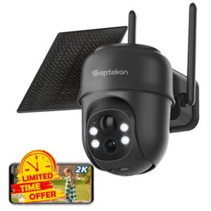 Septekon 2K Solar Security Cameras Wireless Outdoor