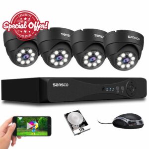 SANSCO 5MP 8CH CCTV Security Camera System with 1TB Hard Drive