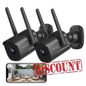 Septekon Security Camera Outdoor CCTV Camera 2 Pack