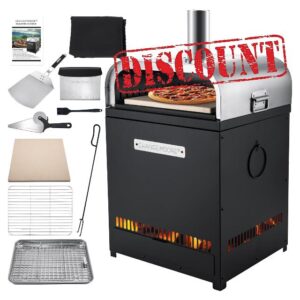 CHANGEMOORE Outdoor Wood Fired Pizza Oven Grill Top & Fire Pit