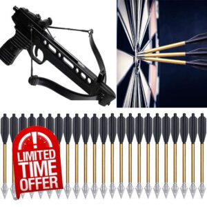 Crossbow Arrows 36 Pcs 6.3 Inch Aluminium Bolts for 50-80 Lbs Pistol Crossbow - Precision Target Shooting and Small Hunting Archery