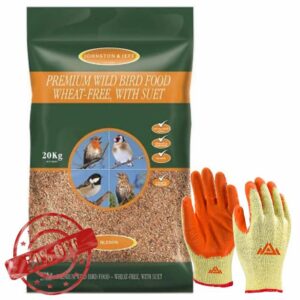 Premium Wild Bird Food 20kg – Wheat Free Bird Seed Mix with Suet Pellets