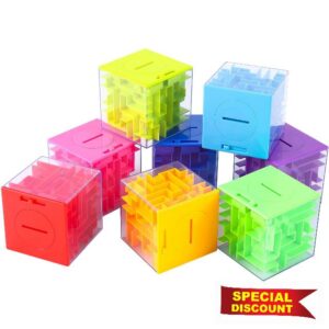 8 Pack Maze Puzzle Money Box for Kids