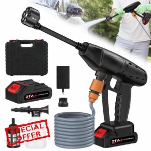 Cordless Pressure Washer with 18000 mAh Battery (2Pcs)