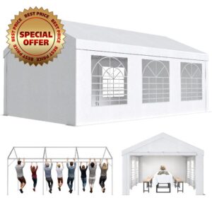 JUMMICO Large 4m x 6m Gazebo with Sides