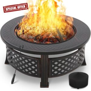 TLSUNNY Round Fire Pit