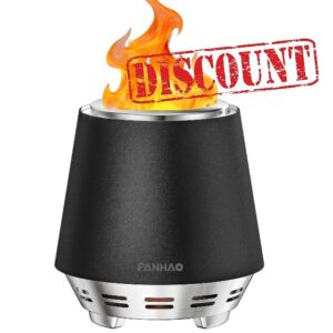 FANHAO Smokeless Tabletop Fire Pit with Stand