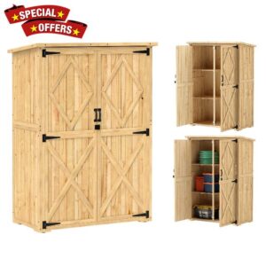 Outsunny Wooden Garden Storage Shed