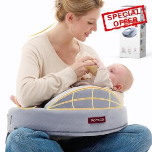 momcozy Innovative Safety Fence Nursing Pillow - Firm & Springy Memory Foam - Stable