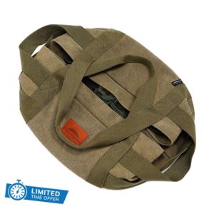 Dutch Oven Bag - Heavy Duty Canvas Storage Bag with Padded Lining and Carrying Straps | Multifunctional Outdoor Organizer for Garden