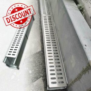 200mm Resin Drainage Grate - Heavy-Duty Rainwater Gully Cover for Yard Garden Garage & Patio - Outdoor Metal Grating for Efficient Water Management & Drainage Solutions