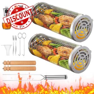 Stainless Steel BBQ Grilling Basket Set