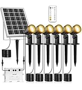 MEIKEE 4 in 1 Solar Spot Lights Outdoor Garden Color Changing Solar Landscape Light IP66 Waterpro...