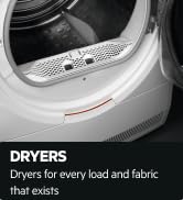 Text reads 'WASHING MACHINES'. Multiple demonstration photos showing a pink handheld washing device being used to clean fabrics in different outdoor settings.